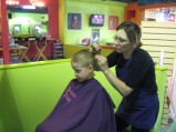 At the Sweet and Sassy Salon, no details are spared to make your girl feel as special as she should. Here, Courtney takes great care of Ella on her 7th birthday.